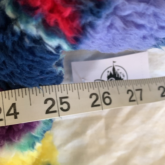 Disney Parks Mickey Mouse Sherpa Fleece Sweater US Size large Multicolor Faces - Picture 11 of 13